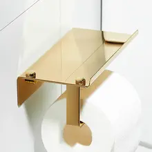 金色304不锈鋼製 ペーパータオルホルダー【穴あけ不要・バスルーム用・トイレ収納】