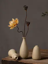 景徳鎮製 陶器花瓶【ドライフラワー用・モダンデザイン・リビング装飾】