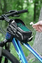 自転車フロントバッグ【スマホ収納・防水・マウンテンバイク用・取り付け簡単】