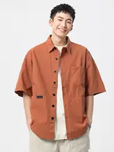 多ポケット工服風半袖Tシャツ【夏用・ゆったり・男女兼用】（セットアップ対応）