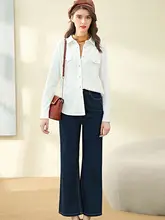 高腰ストレートデニムパンツ【女性用・スリム・ストレッチ・深い青】