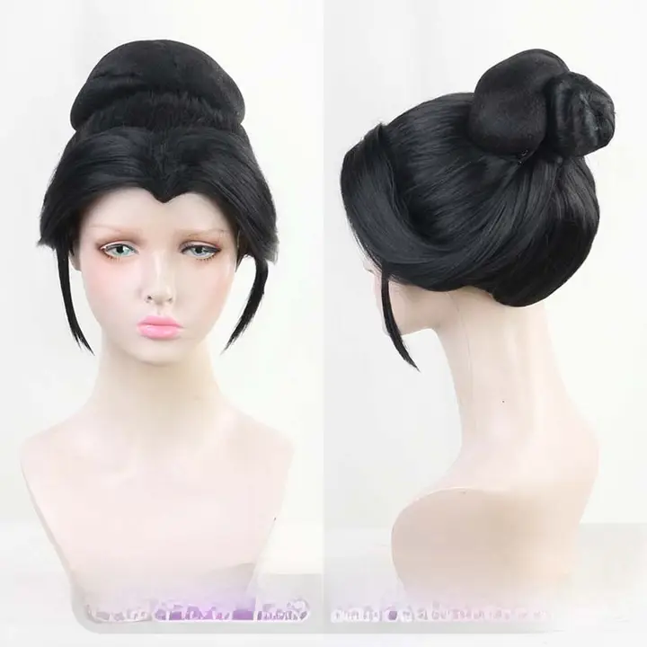 古風美人用コスプレウィッグ【一体型・高髻・艶やか】