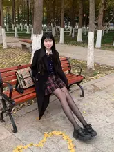高腰プリーツスカート【赤黒チェック・スリムデザイン・JK制服・学院風】（セットアップ対応）