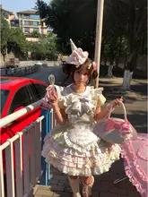 可愛いラウンド襟エプロン【甘いロリータスタイル・二部構成】