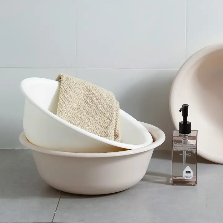 家庭用プラスチック洗面器【厚手・多目的・学生寮用】
