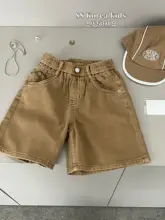 デニムショートパンツ【子供用・夏用・男女兼用・五分丈】（セットアップ対応）