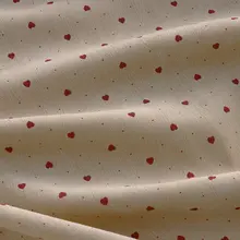 秋冬用 コーデュロイ生地 ハートプリント 女児用ワンピース＋パンツ用生地 手作りDIY（セットアップ対応）