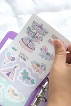 スケジュール帳 バインダー式 ソフトカバー 留め具付き 可愛いキャラクター 夢かわいい マンスリー メモ 携帯用 「lucalab」