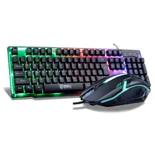 DeYiLong DYT302 ゲーミングイルミネーションUSB有線キーボードマウスセット