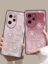 山茶花デザインのHuawei Honor用スマートフォンケース【全包型・防摔・スタイリッシュ】
