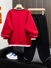 男の子用秋のスウェットシャツ【カジュアルスタイル・赤色・春秋用】（セットアップ対応）