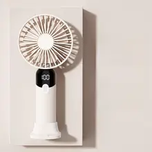 持ち運びに便利なUSB充電式ミニファン【静音・デスク用・スマホスタンド付き】