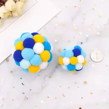 毛足の長い静音ボール【ペットのおもちゃ・噛む用・猫と小型犬用】