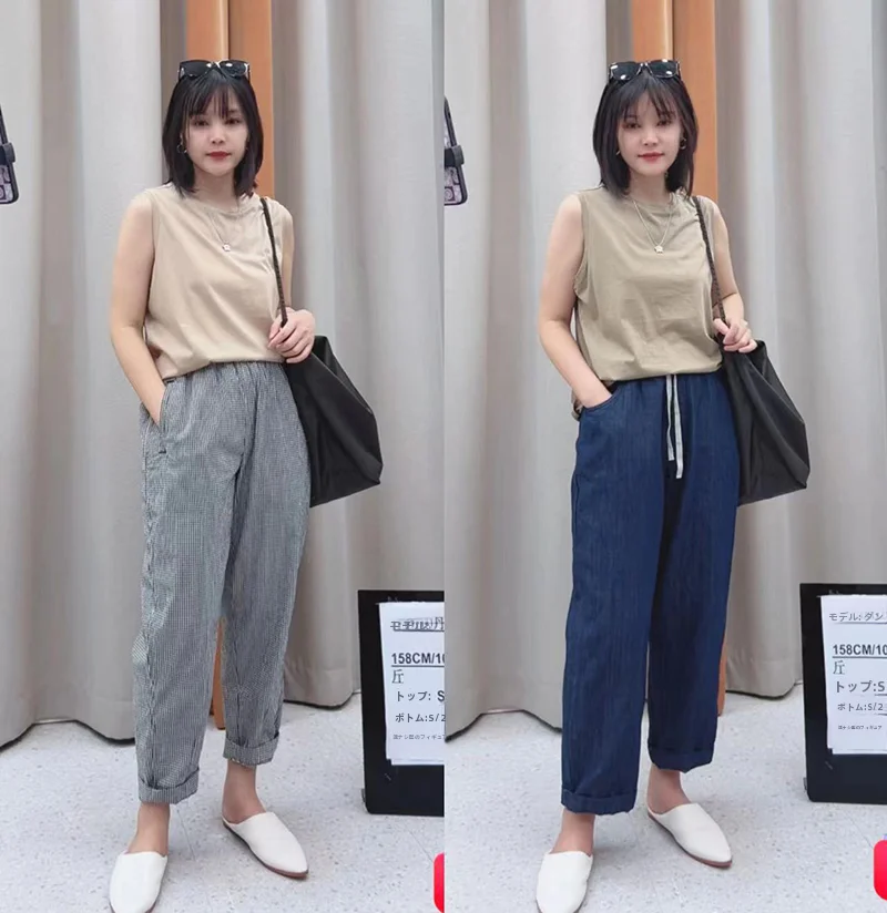 オーガニックコットン夏用タンクトップTシャツ【柔らかい・無地・女性用】