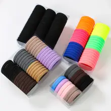 黒色高弾力ヘアゴム【耐久性・女性用・ポニーテール用】