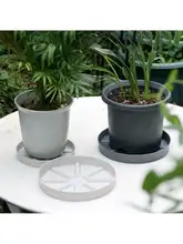 プラスチック製の円形花盆受け皿【水受け槽・移動しやすいデザイン】
