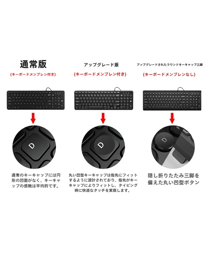 キーボード【有線・USB接続・デスクトップ・ノートPC用】