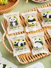パンダ デザインの透明自封袋【焼き菓子・月餅用・個別包装】