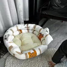 愛らしいオープン型ペットソファ【小型犬用・四季通用・クッション付き】