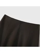 秋冬向けレトロスタイルのウール混パラソル型ロングスカート【四色展開】
