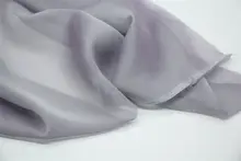 透け感のあるグレー紫色の変光シフォン生地【二重織・スカートや漢服用】