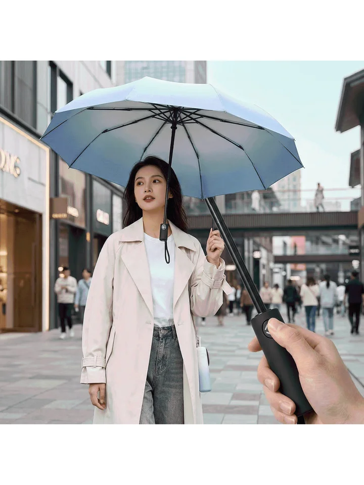 グラデーションデザインの全自動傘【男性用・大サイズ・晴雨兼用・ UVカット機能】