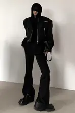 デザインポケット付き メンズショートフライトジャケット【肩パッド・金属ファスナー・ハイストリートスタイル】