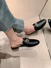 手作り本革金属バックル付きサンダル【女性用・夏用・ムーレスタイプ】