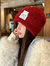 赤いニット帽【冬用・暖かい・フィット】