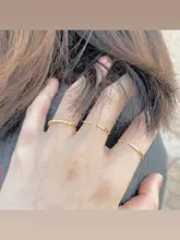極細の調整可能なリング【レトロデザイン・重ね付け対応】