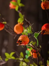 造花 枝物 柿の実 ザクロ ドライフラワー風 リアルタッチ フラワーアレンジメント リビング ダイニング テーブルデコレーション インテリア 飾り