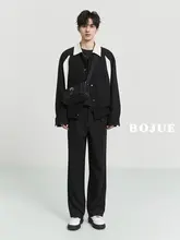 落ち感が美しいゆったりストレートワイドパンツ【カジュアル・ブラック・秋冬用】
