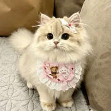 可愛い犬用よだれかけ【リボンデザイン・ペット用・キャラクター】
