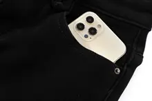 デニムパンツ レディース ハイウエスト スキニー 裏起毛 ブラック 着痩せ きれいめ 着回し 冬 あったか「XinmonLee」