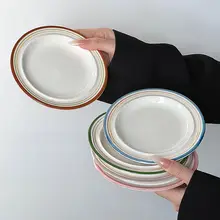 シンプルなデザインの陶製ミニプレート【アフタヌーンティー用・スイーツ・家庭用】