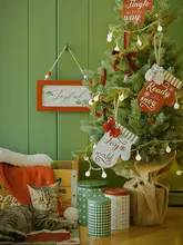 クリスマスオーナメント 木製 手袋 壁掛け ウォールデコ インテリア