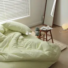 布団カバーセット 4点セット ニットコットン ふわふわ メロンカラー 春夏 「Minimal Concept」