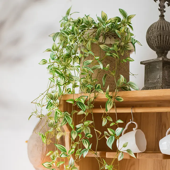 フェイク吊り植物セット【紫露ラン・北欧風・インテリア装飾】