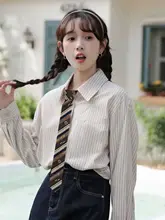 気質ストライプ シャツ 女性用 春秋 2025年新作