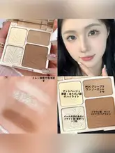 三色チーク・ハイライト・シェーディングの三合一パレット【マット仕上げ・ナチュラルメイク用】