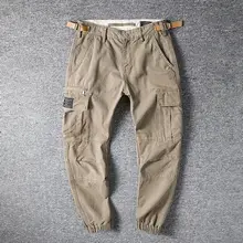 厚手コットン製カーゴパンツ【秋冬用・ゆったりシルエット・カジュアル】