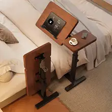 移動式昇降コンピューターデスク【リビングや寝室に最適・折りたたみ式・小型デザイン】