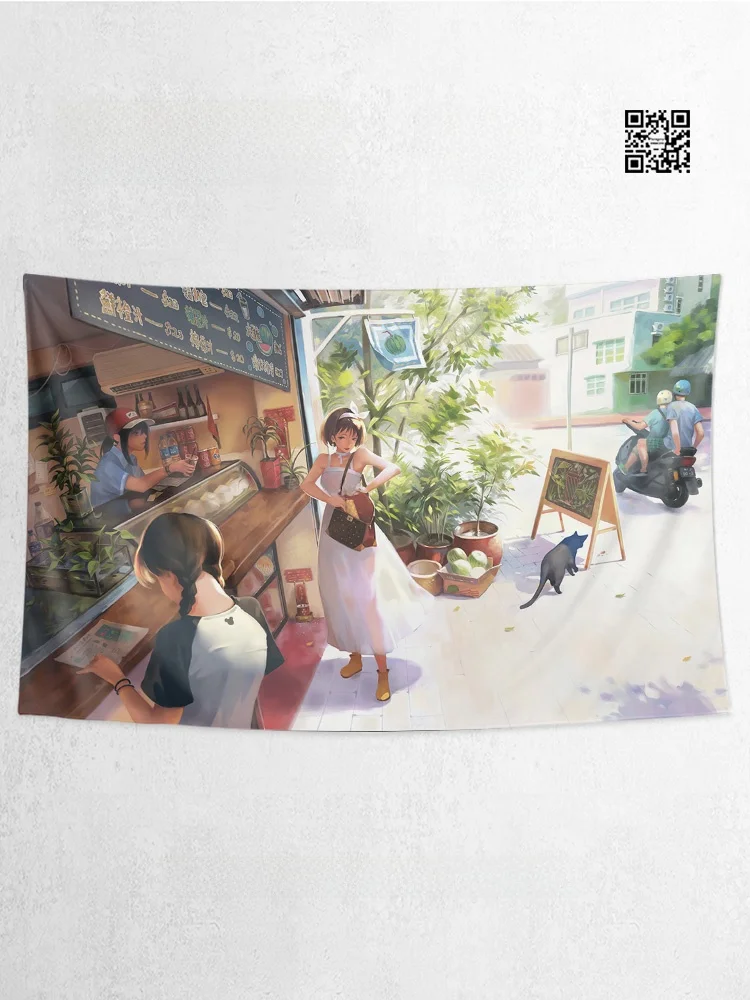 女の子向けイラスト壁掛けポスター：ゲーム配信者風の部屋装飾に最適な選択