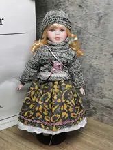 41cm 可愛い少女風 陶製ダッチドール【オフィス・リビングインテリア装飾用】