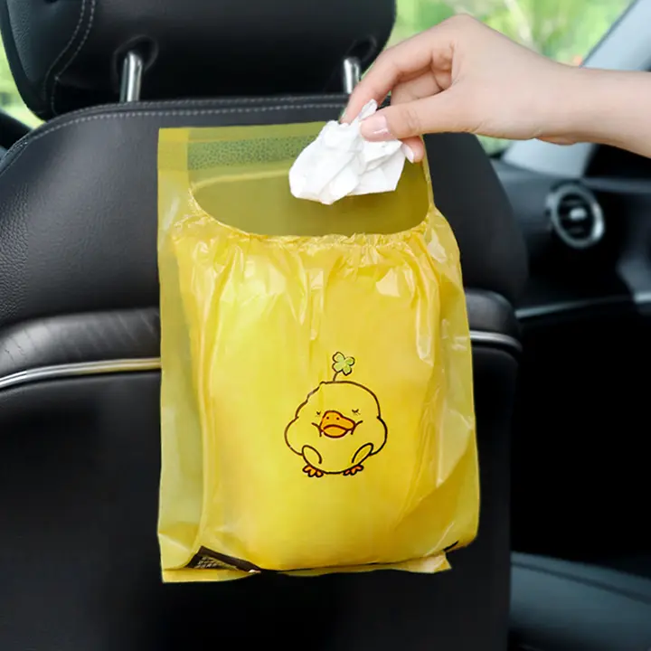 車用折りたたみゴミ袋【粘着式・使い捨て・収納用】