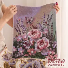花柄デザインの純棉四重ガーゼフェイスタオル【吸水性抜群・掛け式】