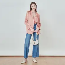 Caroline 光沢感のある春用ジャケット【上質なデザイン・ビジネススタイル】
