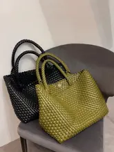 本革製手作り編みトートバッグ【大容量・通勤・肩掛けタイプ】