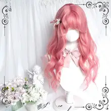 ピンクマンガ風ロリータロングウィッグ【甘いDOLLスタイル・二次元】