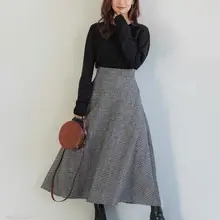 クラシックチェック柄フレアスカート【春秋用・起毛素材】